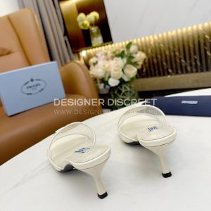 PRADA PLEXIGLAS AND PATENT LEATHER SANDALS OFF WHITE 1XX644 - Image 7