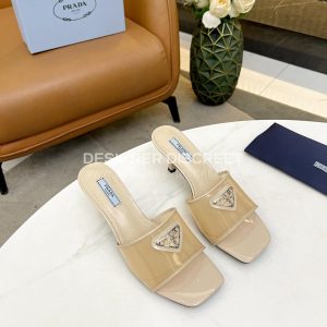 PRADA PLEXIGLAS AND PATENT LEATHER SANDALS DESERT BEIGE 1XX666 - Image 7