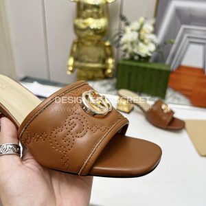 GUCCI INTERLOCKING G SANDAL BROWN 694450 - Image 6