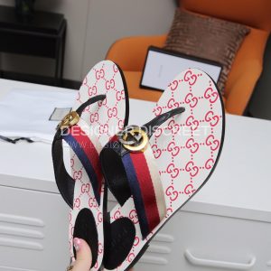 GUCCI GG WEB SANDALS BLUE/RED/WHITE 612138 - Image 3