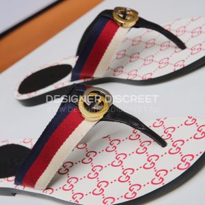 GUCCI GG WEB SANDALS BLUE/RED/WHITE 612138 - Image 4