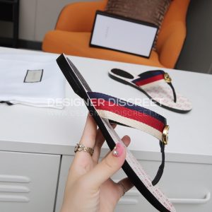 GUCCI GG WEB SANDALS BLUE/RED/WHITE 612138 - Image 5