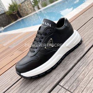 PRADA LEATHER SNEAKERS BLACK 1E804M - Image 6