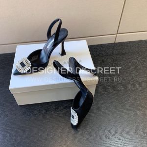 MANOLO BLAHNIK PRIETASLI SLINGBACK MULE BLACK 419-0473-0005 - Image 4