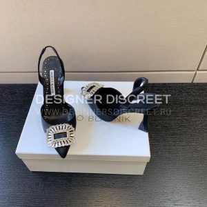 MANOLO BLAHNIK PRIETASLI SLINGBACK MULE BLACK 419-0473-0005 - Image 5