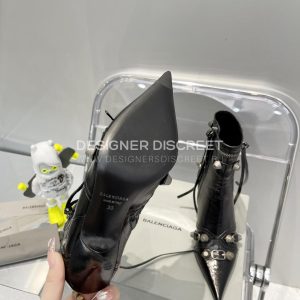 BALENCIAGA WOMEN'S CAGOLE 90MM BOOTIE BLACK 694379WA - Image 9