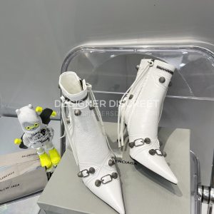 BALENCIAGA WOMEN'S CAGOLE 90MM BOOTIE WHITE 694379WA - Image 3