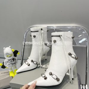BALENCIAGA WOMEN'S CAGOLE 90MM BOOTIE WHITE 694379WA - Image 6