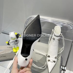 BALENCIAGA WOMEN'S CAGOLE 90MM BOOTIE WHITE 694379WA - Image 9