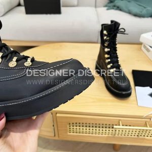 CHANEL COMBAT BOOTS BLACK G39162 - Image 3
