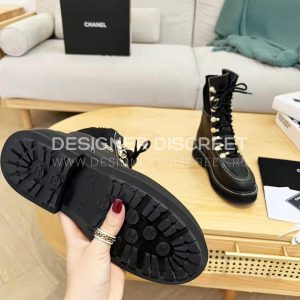 CHANEL COMBAT BOOTS BLACK G39162 - Image 7