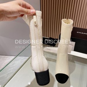 CHANEL BOOTS WHITE G39736 - Image 6