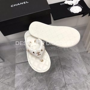 CHANEL MULES WHITE G40118 - Image 5