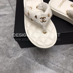 CHANEL MULES WHITE G40118 - Image 6