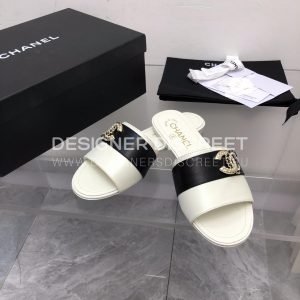 CHANEL MULES WHITE G39954 - Image 4