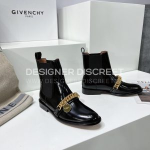GIVENCHY CHAIN LEATHER CHELSEA BOOTS BLACK BH603BH135 - Image 3