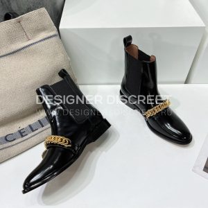 GIVENCHY CHAIN LEATHER CHELSEA BOOTS BLACK BH603BH135 - Image 4