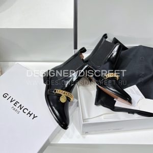 GIVENCHY CHAIN LEATHER CHELSEA BOOTS BLACK BH603BH135 - Image 7