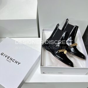 GIVENCHY CHAIN LEATHER CHELSEA BOOTS BLACK BH603BH135 - Image 8