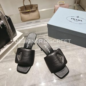 PRADA SOFT NAPPA LEATHER MULES BLACK 1XX590 - Image 5