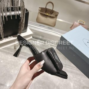 PRADA SOFT NAPPA LEATHER MULES BLACK 1XX590 - Image 6