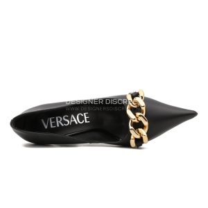 VERSACE LA MEDUSA SLING-BACK PUMPS BLACK 1001207 - Image 6