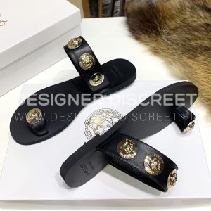 VERSACE FLAT SANDALS BLACK DSR257C - Image 7