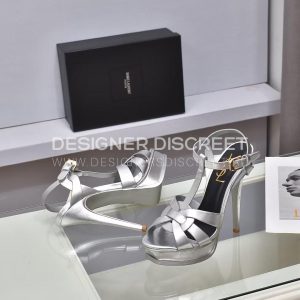 YVES SAINT LAURENT TRIBUTE PLATFORM SANDALS SILVER 5342770PS - Image 7