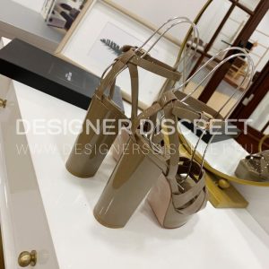 YVES SAINT LAURENT TRIBUTE PLATFORM SANDALS KHAKI 315487AAA - Image 3