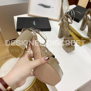 YVES SAINT LAURENT TRIBUTE PLATFORM SANDALS KHAKI 315487AAA - Image 6